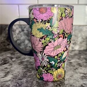 Vera Bradley 18oz. Double Wall Insulated Stainless Steel Travel Mug Bloom Boom